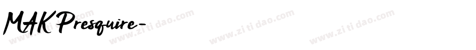 MAK Presquire字体转换